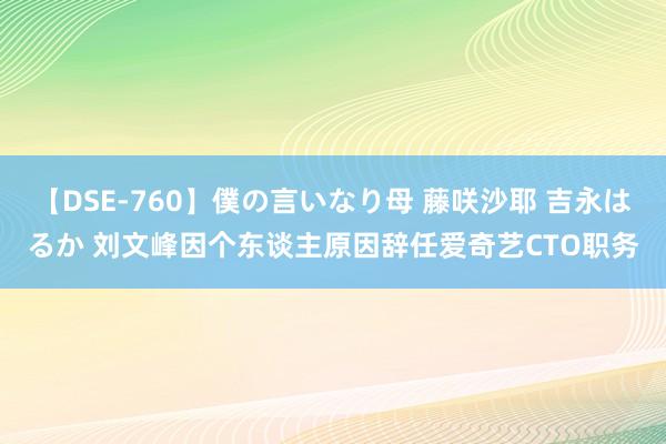 【DSE-760】僕の言いなり母 藤咲沙耶 吉永はるか 刘文峰因个东谈主原因辞任爱奇艺CTO职务