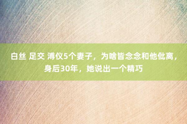 白丝 足交 溥仪5个妻子，为啥皆念念和他仳离，身后30年，她说出一个精巧