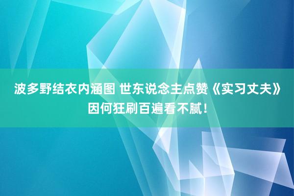 波多野结衣内涵图 世东说念主点赞《实习丈夫》因何狂刷百遍看不腻！