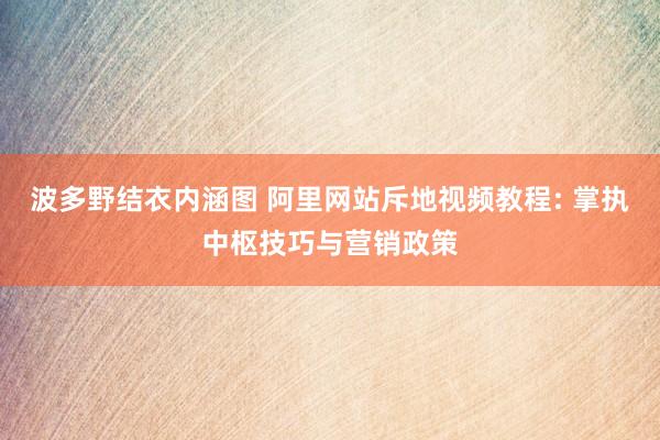 波多野结衣内涵图 阿里网站斥地视频教程: 掌执中枢技巧与营销政策