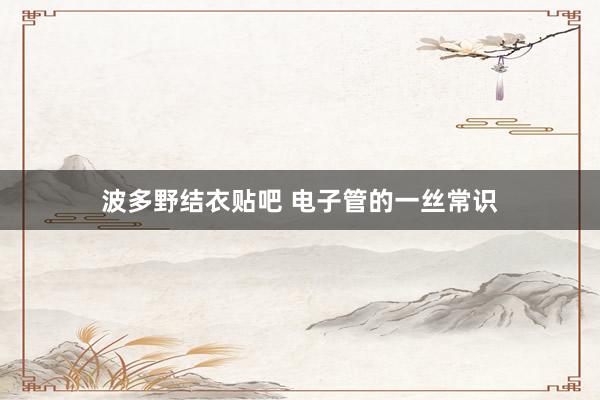 波多野结衣贴吧 电子管的一丝常识